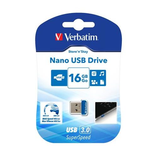 Pendrive, 16GB, USB 3.2, 80/25MB/s, VERBATIM "Nano"