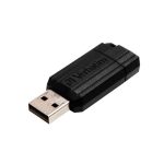 Pendrive, 16GB, USB 2.0, 10/4MB/sec, VERBATIM "PinStripe", fekete