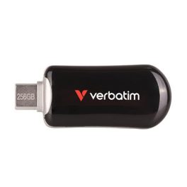   Pendrive, 256GB, USB-C 3.2 Gen1, VERBATIM "Plectra", fekete
