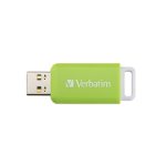 Pendrive, 32GB, USB 2.0, VERBATIM "Databar", zöld