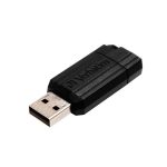 Pendrive, 32GB, USB 2.0, 10/4MB/sec, VERBATIM "PinStripe", fekete