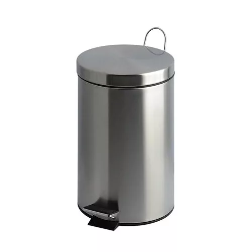 Pedálos szemetes, fém, 20 l, VEPA BINS, króm