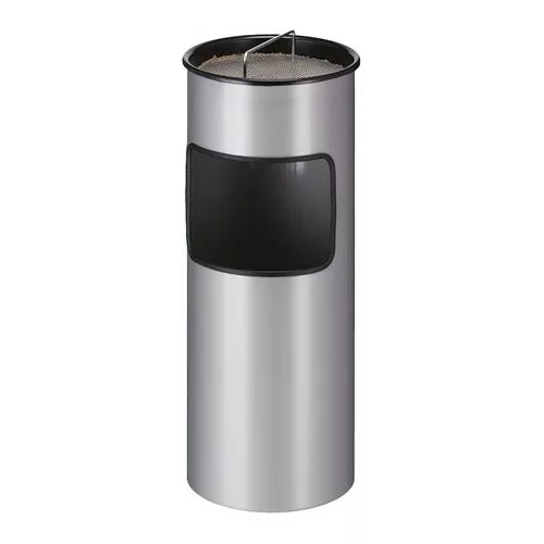Tűzálló szemetes, fém, kiemelhető hamutartóval, VEPA BINS, szürke