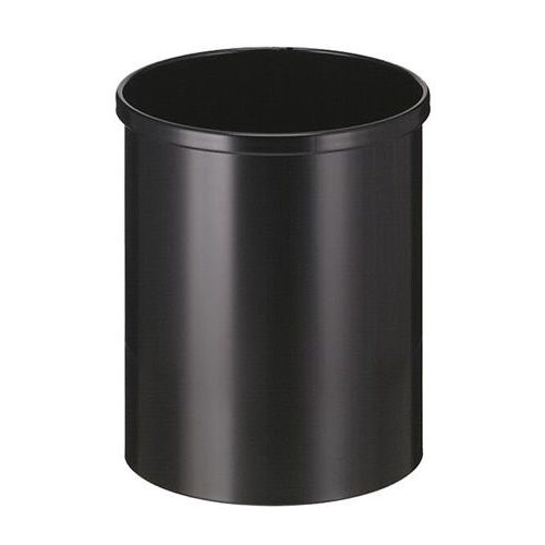 Nyitott tetejű szemetes, fém, 15 l, VEPA BINS, fekete