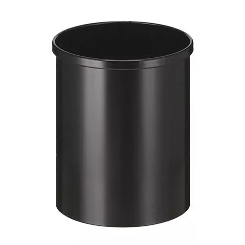 Nyitott tetejű szemetes, fém, 15 l, VEPA BINS, fekete