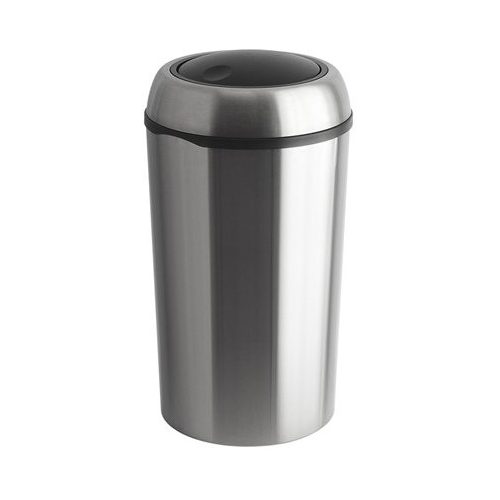 Billenős szemetes, 75 l, fém, VEPA BINS, ezüst