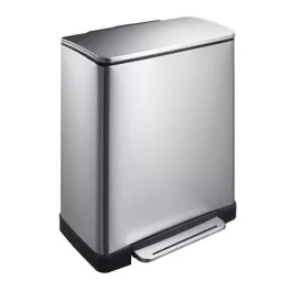   Pedálos szemetes, 46 l, rozsdamentes acél, VEPA BINS "Eko", matt