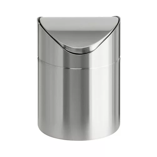 Billenős szemetes, 1,5 l, rozsdamentes acél, asztali, VEPA BINS, ezüst