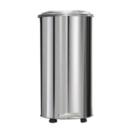 Pedálos tűzálló szemetes, ipari, fém, 70 l, ezüst