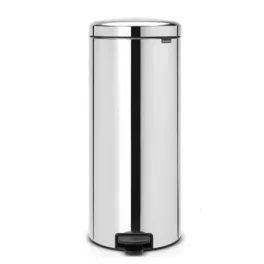   Pedálos szemetes, ipari, fém, horganyzott, 30 l, kivehető vödörrel
