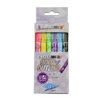 Filctoll készlet, 1-2 mm, metál arany, WEDO, 6 különböző színű kontúrral