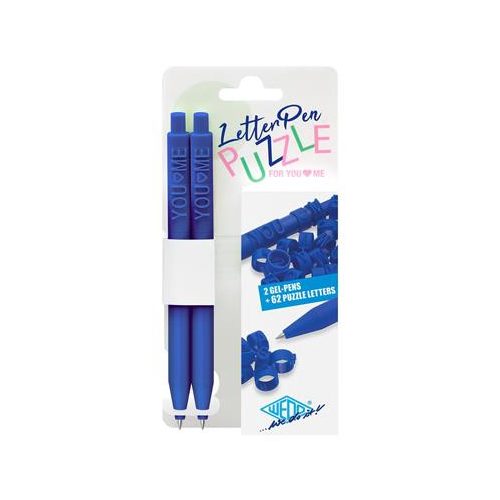 Zseléstoll, nyomógombos, kirakós, 2 db, WEDO "Letter Pen Puzzle", kék