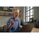 Fülhallgató, nyakpántos, vezeték nélküli, ENC, BT 5.4, VERBATIM "TruSound Pro", kék