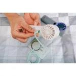 Kézi ventilátor, VERBTIM "Cool’n’Go IceTouch", fehér-ezüst