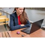 Egér, vezetékes, optikai, kisméret, USB, VERBATIM "Go Mini", ezüst-ciklámen