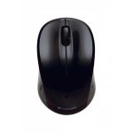 Egér, vezeték nélküli, optikai, közepes méret, USB, VERBATIM "Go", fekete
