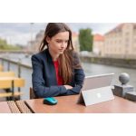 Egér, vezeték nélküli, optikai, közepes méret, USB, VERBATIM "Go", karibikék