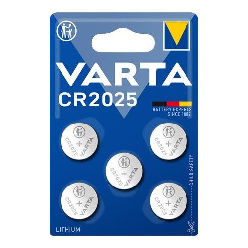 Gombelem, CR2025, 5 db, VARTA