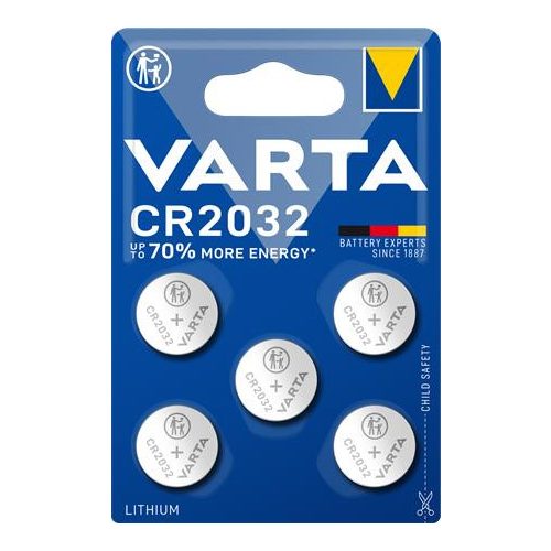 Gombelem, CR2032, 5 db, VARTA