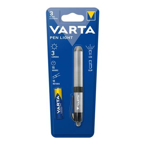 Elemlámpa, LED, 1xAAA, VARTA "Pen light"