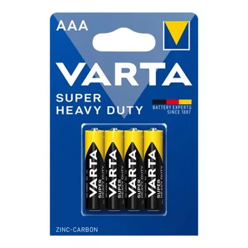 Elem, AAA mikro, 4 db, féltartós, VARTA "Super Heavy Duty"
