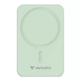   Power bank, külső akkumulátor, mágneses, 20.000mAh, kitámasztó, VERBATIM "Charge n Go Essentials", zöld