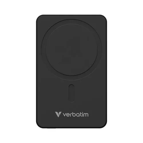 Power bank, külső akkumulátor, vezeték nélküli, 10.000mAh, VERBATIM "Charge n Go Essentials", fekete