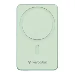 Power bank, külső akkumulátor, vezeték nélküli, 10.000mAh, VERBATIM "Charge n Go Essentials", zöld