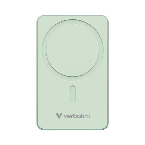 Power bank, külső akkumulátor, vezeték nélküli, 10.000mAh, VERBATIM "Charge n Go Essentials", zöld
