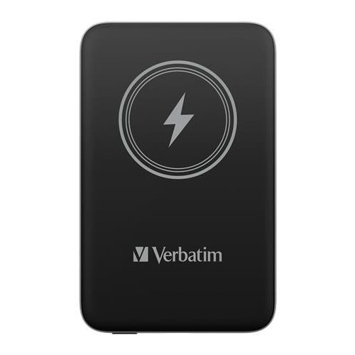 Hordozható akkumulátor, vezeték nélküli töltés, 10000 mAh, VERBATIM "MCP-10, fekete