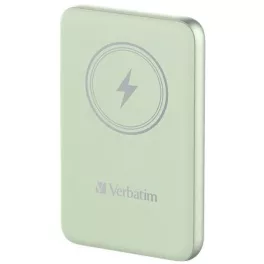   Hordozható akkumulátor, vezeték nélküli töltés, 10000 mAh, VERBATIM "MCP-10, zöld