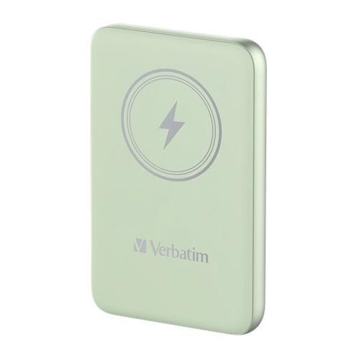 Hordozható akkumulátor, vezeték nélküli töltés, 10000 mAh, VERBATIM "MCP-10, zöld