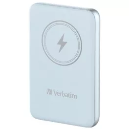   Hordozható akkumulátor, vezeték nélküli töltés, 10000 mAh, VERBATIM "MCP-10, kék