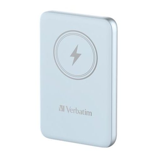 Hordozható akkumulátor, vezeték nélküli töltés, 10000 mAh, VERBATIM "MCP-10, kék