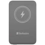Hordozható akkumulátor, vezeték nélküli töltés, 10000 mAh, VERBATIM "MCP-10, szürke