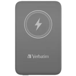   Hordozható akkumulátor, vezeték nélküli töltés, 10000 mAh, VERBATIM "MCP-10, szürke