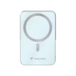 Power bank, külső akkumulátor, mágneses (vezeték nélküli), 10.000mAh, kitámasztó, VERBATIM "Charge n Go", kék