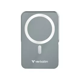   Power bank, külső akkumulátor, mágneses (vezeték nélküli), 10.000mAh, kitámasztó, VERBATIM "Charge n Go", szürke