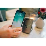 Power bank, külső akkumulátor, mágneses (vezeték nélküli), 10.000mAh, kitámasztó, VERBATIM "Charge n Go", szürke