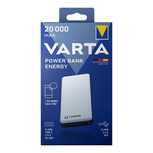 Hordozható akkumulátor, 20000 mAh, VARTA