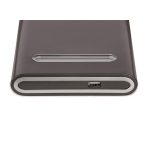 Asztali lámpa, LED, szabályozható, USB, MAUL "Pure", szürke