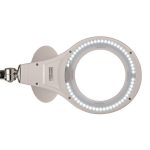 Asztali lámpa, LED, nagyító, felfogatható, MAUL "Makro", fehér