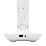 Asztali lámpa, LED, szabályozható, Qi töltővel, USB, HOME, fehér