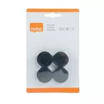 Korong mágnes, fehértáblához, 30 mm, 4 db, NOBO, fekete