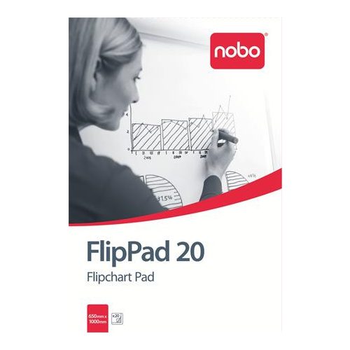 Flipchart papír, 650X955mm, 20 lap, NOBO