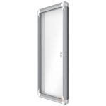 Vitrin, beltéri, mágneses, álló (4xA4), NOBO