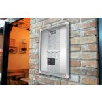 Vitrin, beltéri, mágneses, álló (4xA4), NOBO