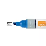 Táblamarker, vágott hegyű, 4 mm, NOBO, kék