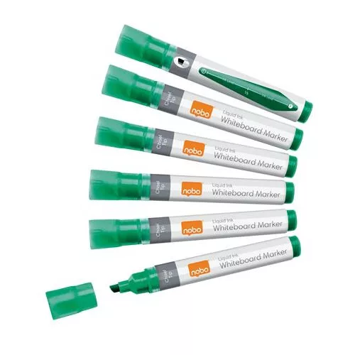 Táblamarker, vágott hegyű, 4 mm, NOBO, zöld