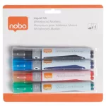 Táblamarker, vágott hegyű, 4 mm, NOBO, 4 különböző szín